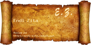 Endl Zita névjegykártya