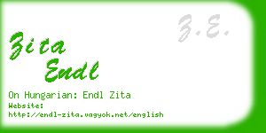 zita endl business card